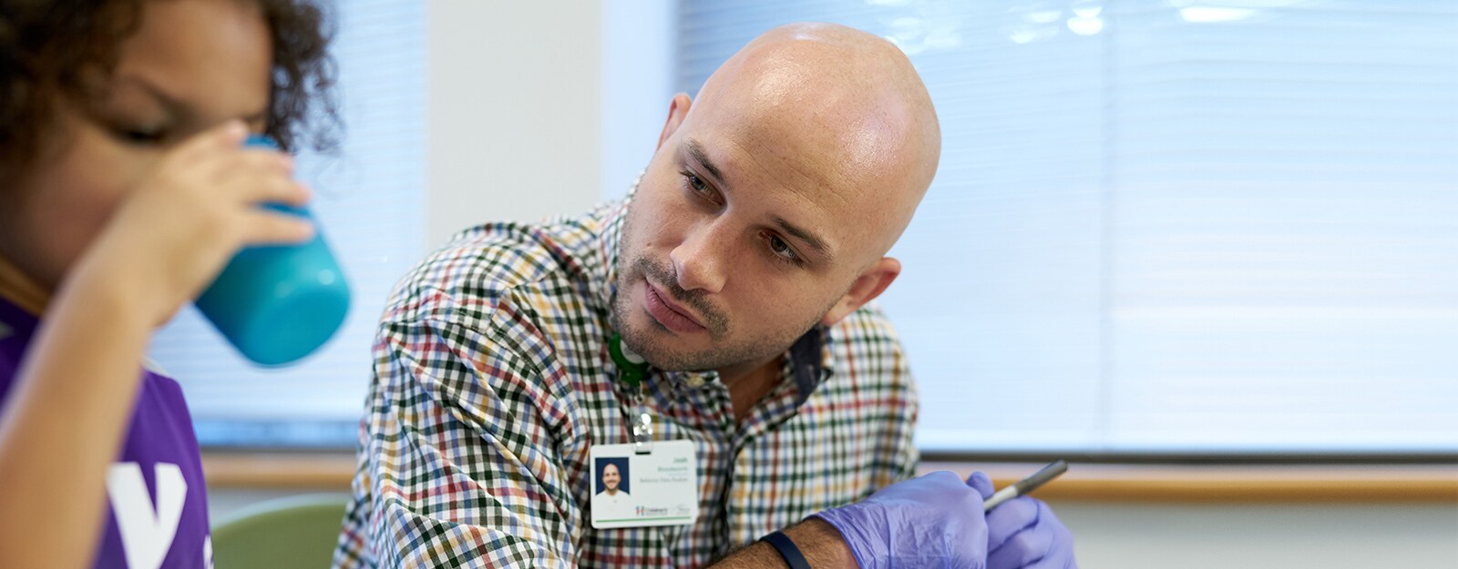 provider training boy with autism